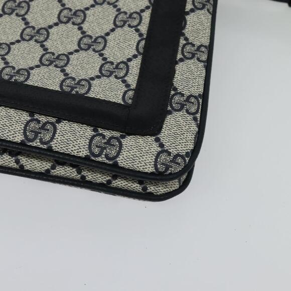 GUCCI GG Supreme Sherry Line Shoulder Bag Pvc Navy Gold 41 02 013 - Picture 11 of 16